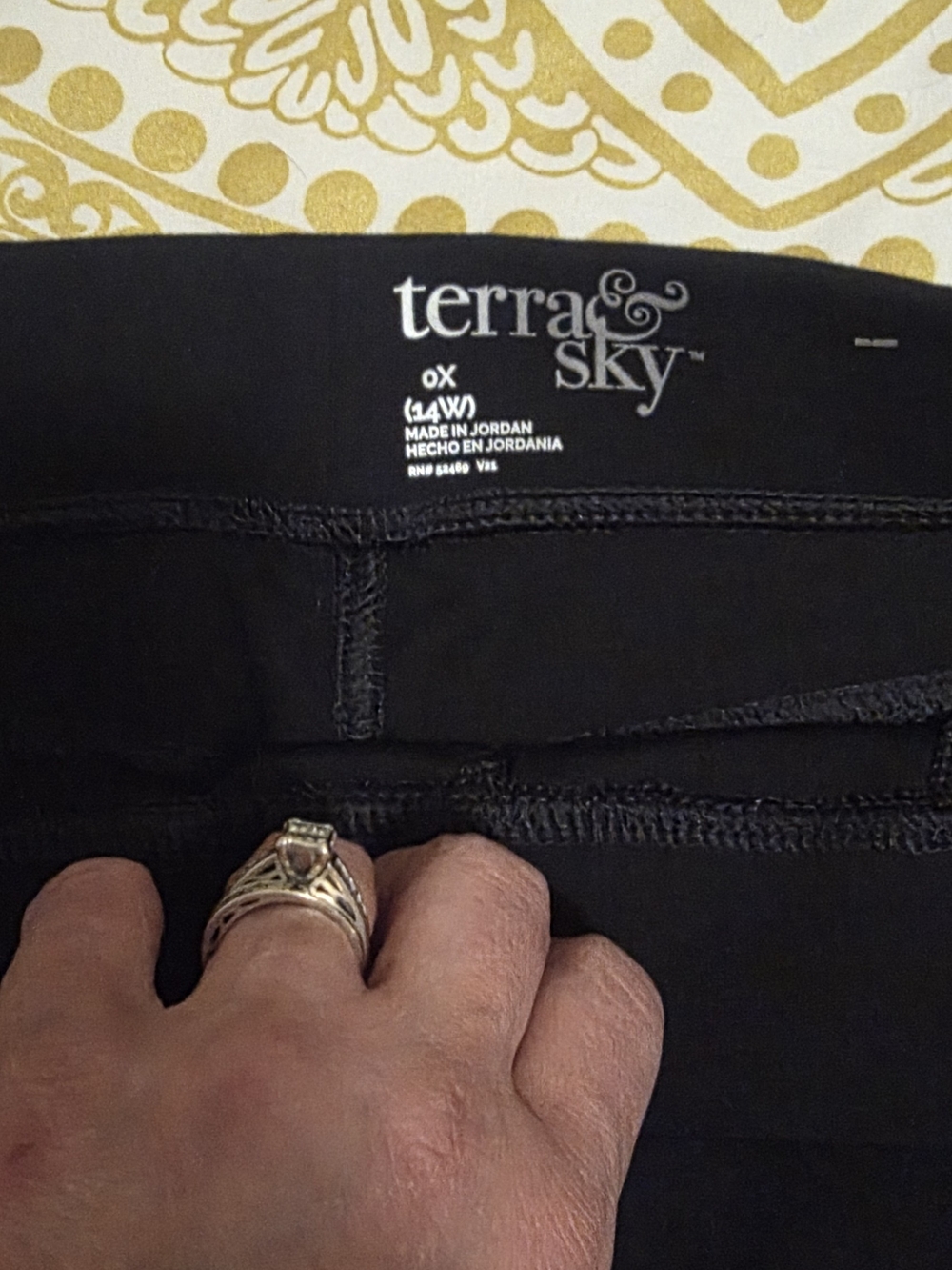 terra & sky Black Womans Leggings -